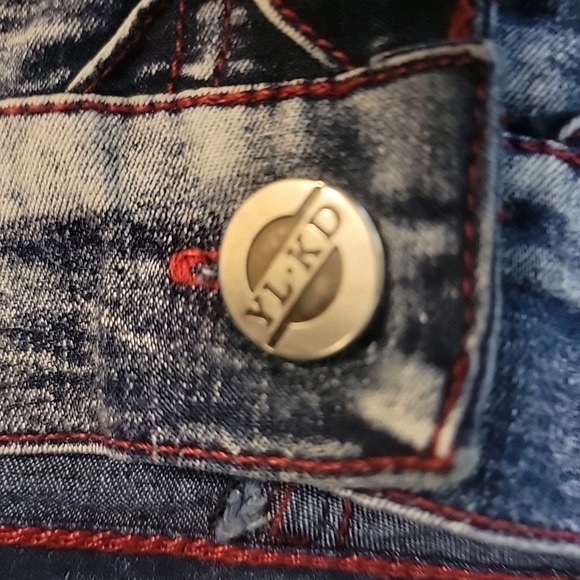 Hummer Body Colour Jeans Womens 30 Blue Wide Leg Baggy Washed - Picture 7 of 11